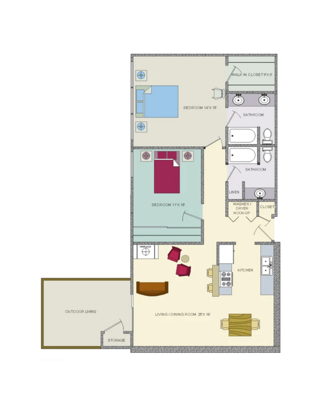Floorplan - Lakeside Apartments