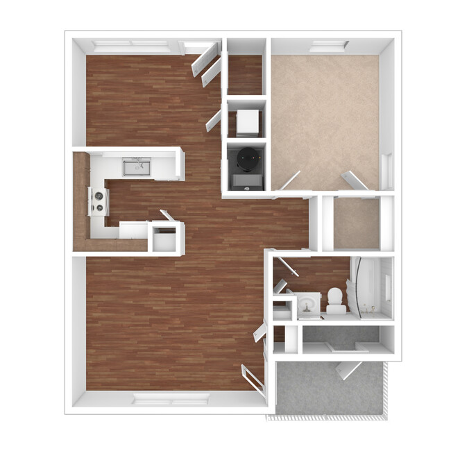 The Albemarle - 1 Bedroom, 1 Bath, 730 sq. ft. - Pleasant View Apartments