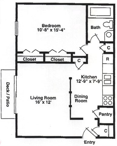 One Bedroom Apartment - Eastwyck Apartments