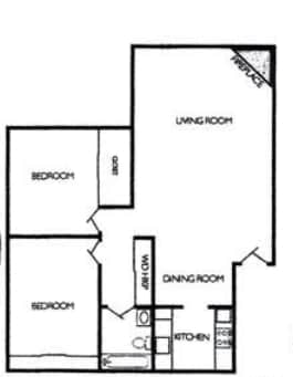 2BR/1BA - Whitman Park Apartments
