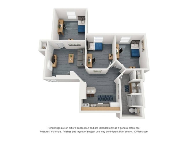 C1 Private: 3BD | 1BA | 760 SF - Illini Tower