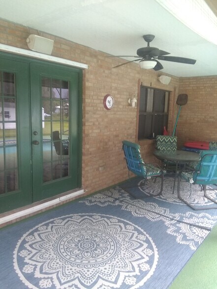 Partial roof over Lani French Doors - 147 Filbert St