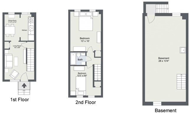 2 Bedroom Townhouse - Westland Gardens Apartments & Townhouses