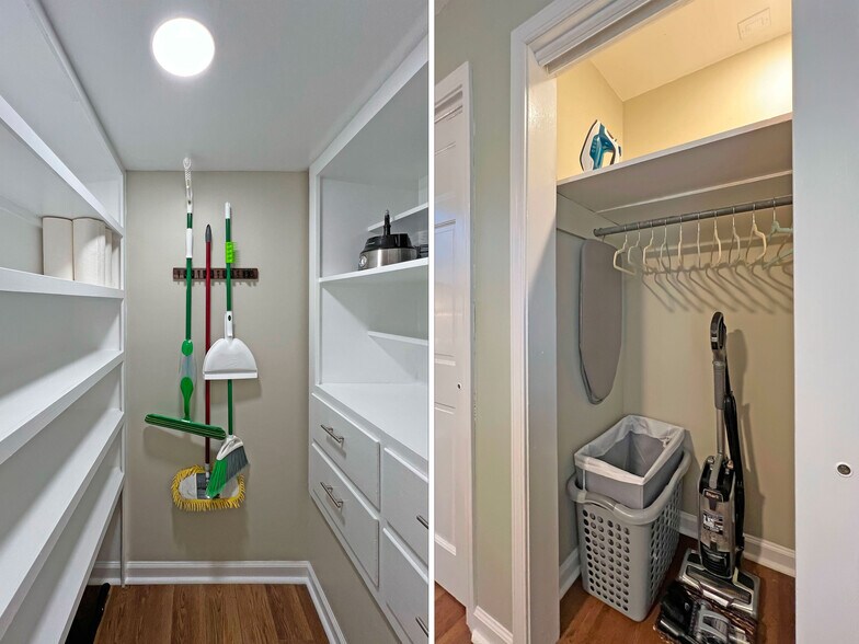 Storage pantry w/cleaning supplies, household materials, extra kitchen small appliances, 2-step fold - 160 17th Street Pl NW