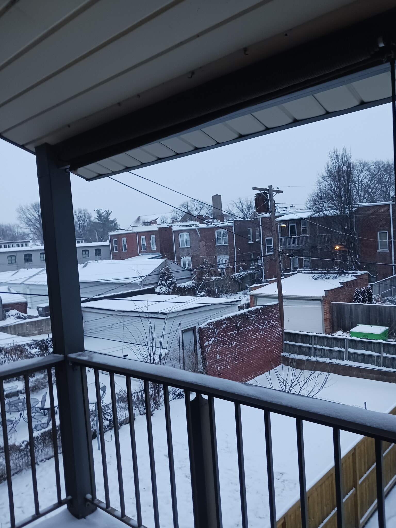 Covered back porch 15' x 4'6" privacy fenched backyard - 2342 Arkansas Ave