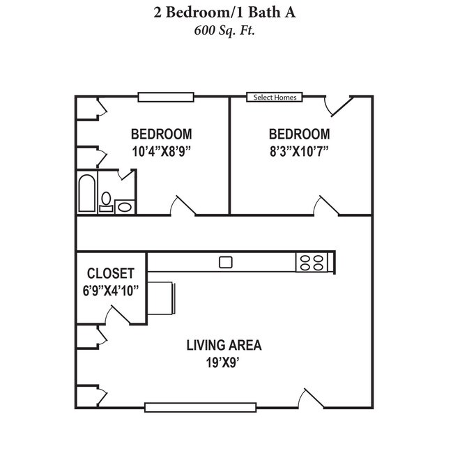 Floorplan - Colonial Village Apartments