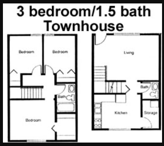 3 bed floorplan - Laredo House Apartments