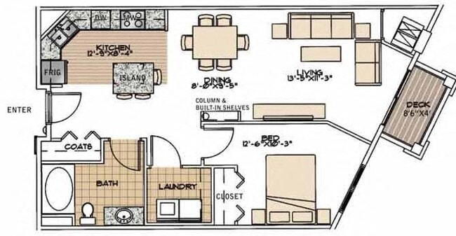 Floorplan - Marketplace and Main Apartments