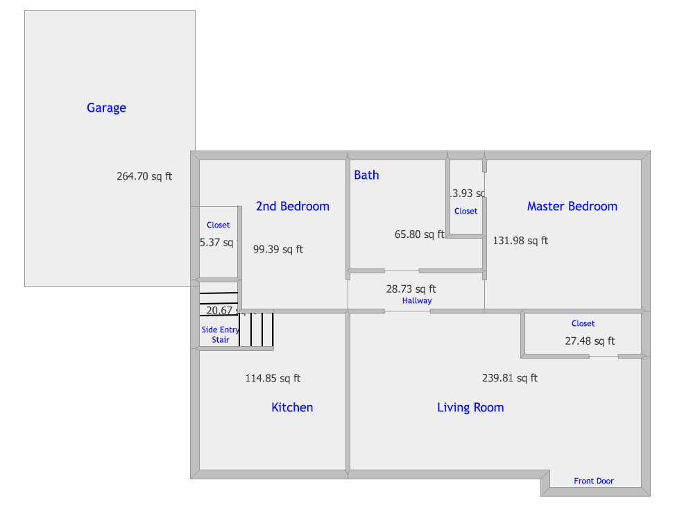 Main floor plan - basement has 800+ sq. ft. of semi-finished space with laundry! - 514 Center St