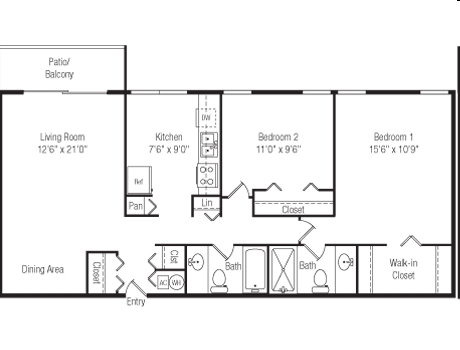 2BR/2BA - Plantation Meadows Apartments