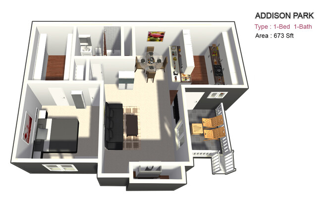 One Bed / One Bath - Parks at Addison