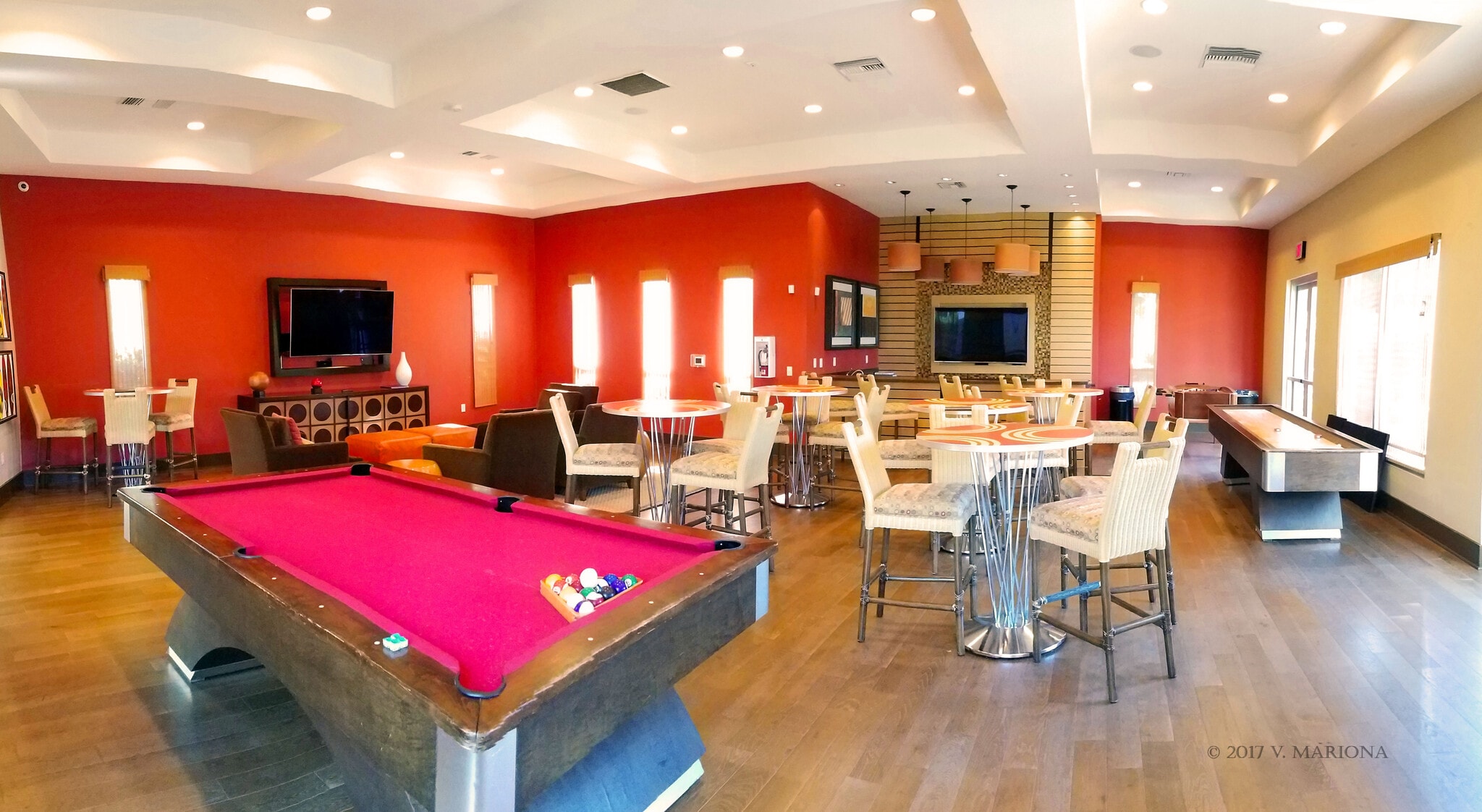 The "Billiards" Room, one of our 3 community rooms which include WiFi and DirectTV - 13019 Park Pl