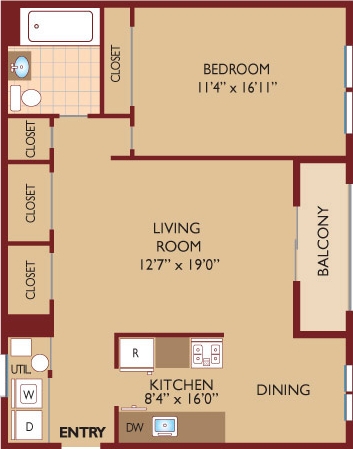 1BR/1BA - Village Commons