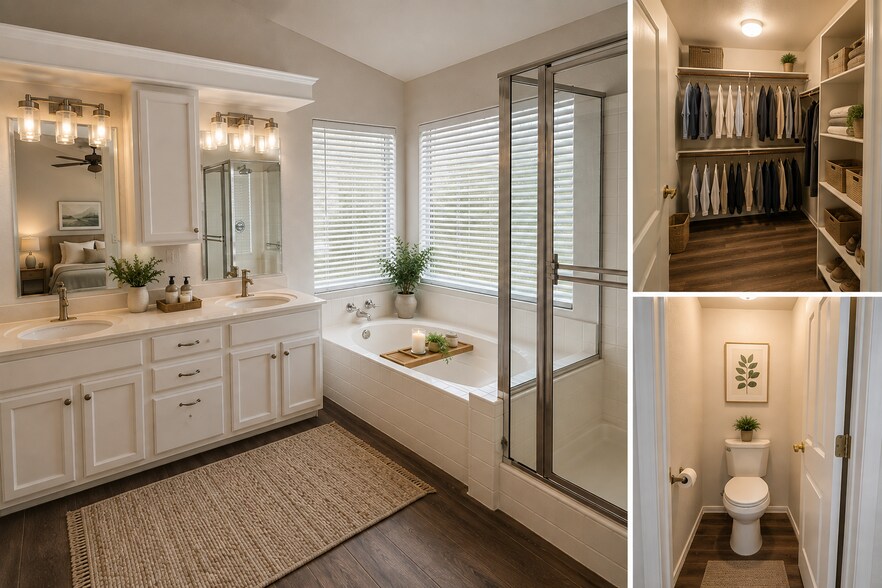 Master Vanity, Tub/Shower, Closet and Toilet Room - 20408 N 70th Dr
