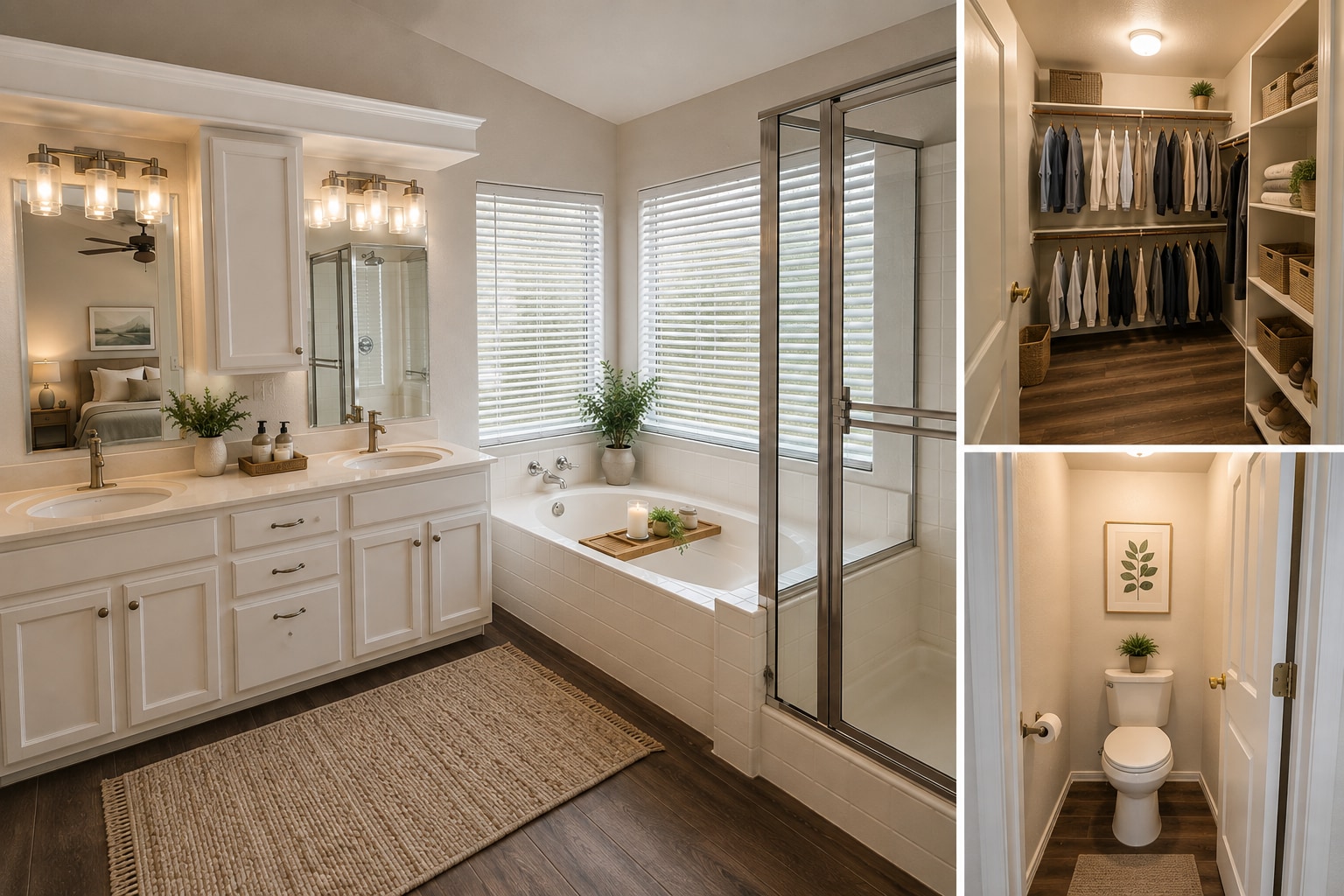 Master Vanity, Tub/Shower, Closet and Toilet Room - 20408 N 70th Dr