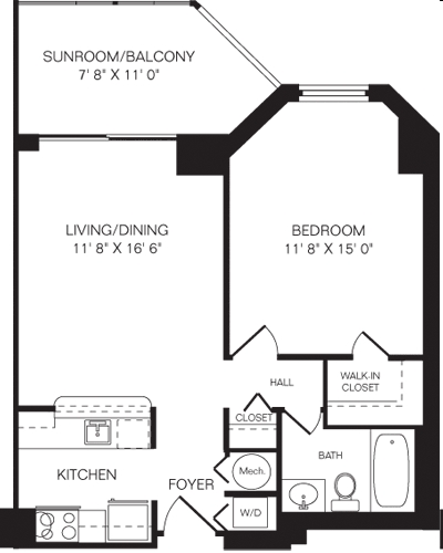 1BR/1BA - West View at Ballston Metro