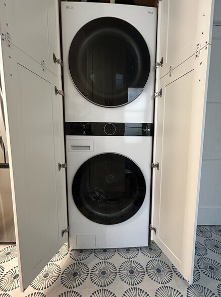 Full size washer and dryer in the kitchen - 8673 W Olympic Blvd