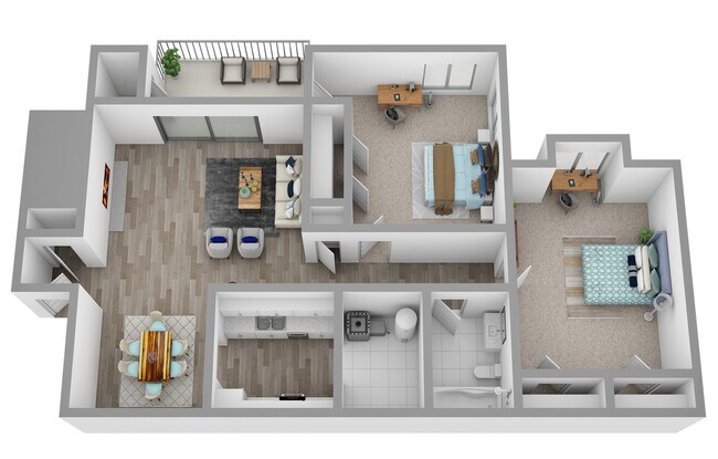 Floorplan - 1 Park Central Apartment Homes