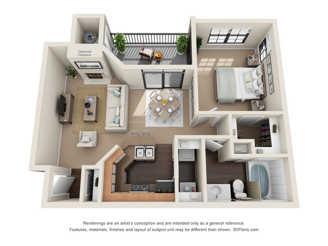 Floorplan - Waters Edge Apartment Homes