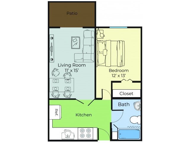 ! Bedroom 1 Bath - Westford Park Apartments