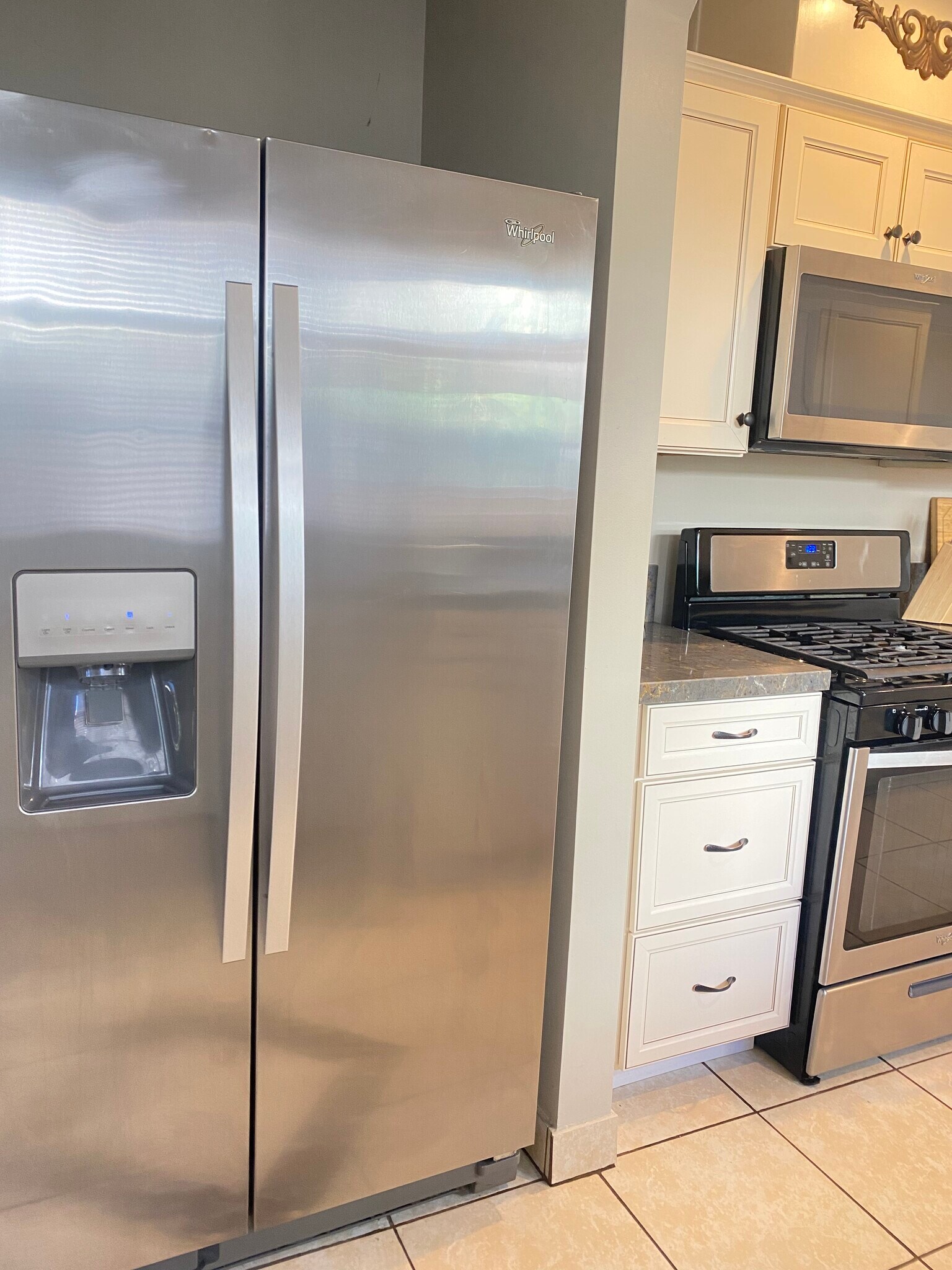 Double sided stainless steel fridge - 1350 Curson S Ave