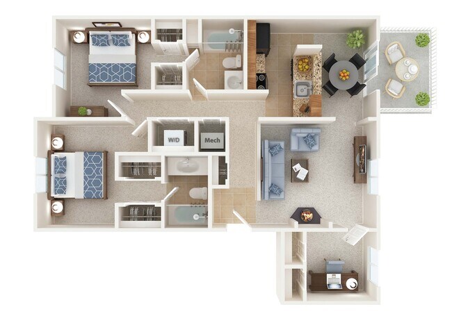 Floorplan - West Woods Apartments
