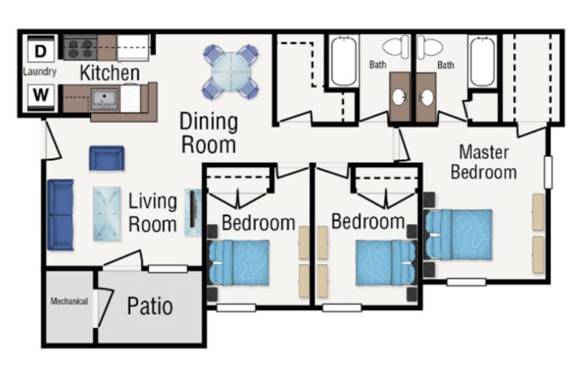 Floorplan - Summerdale Apartments
