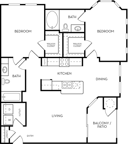 Floorplan - Azure Apartment Homes