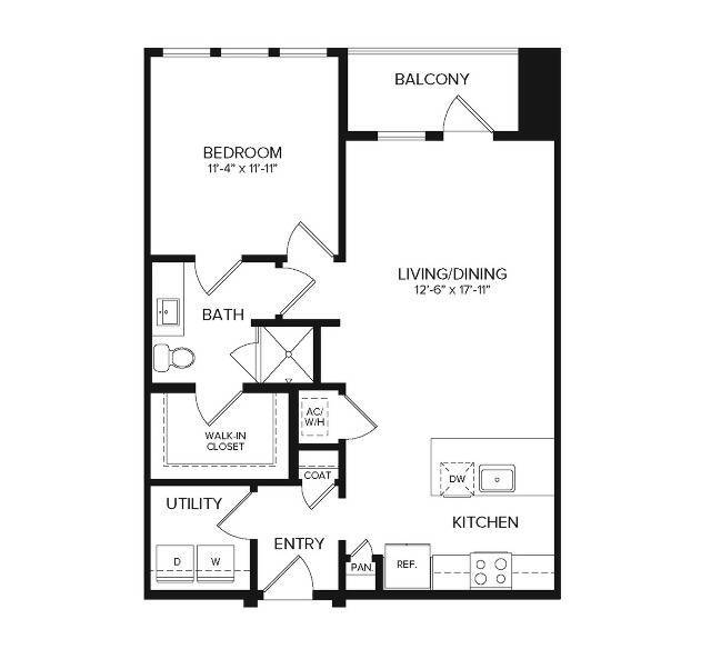 A2 | 1 bed 1 bath | 773 sq ft - Album Mansfield 55+ Active Adult Apartment Homes