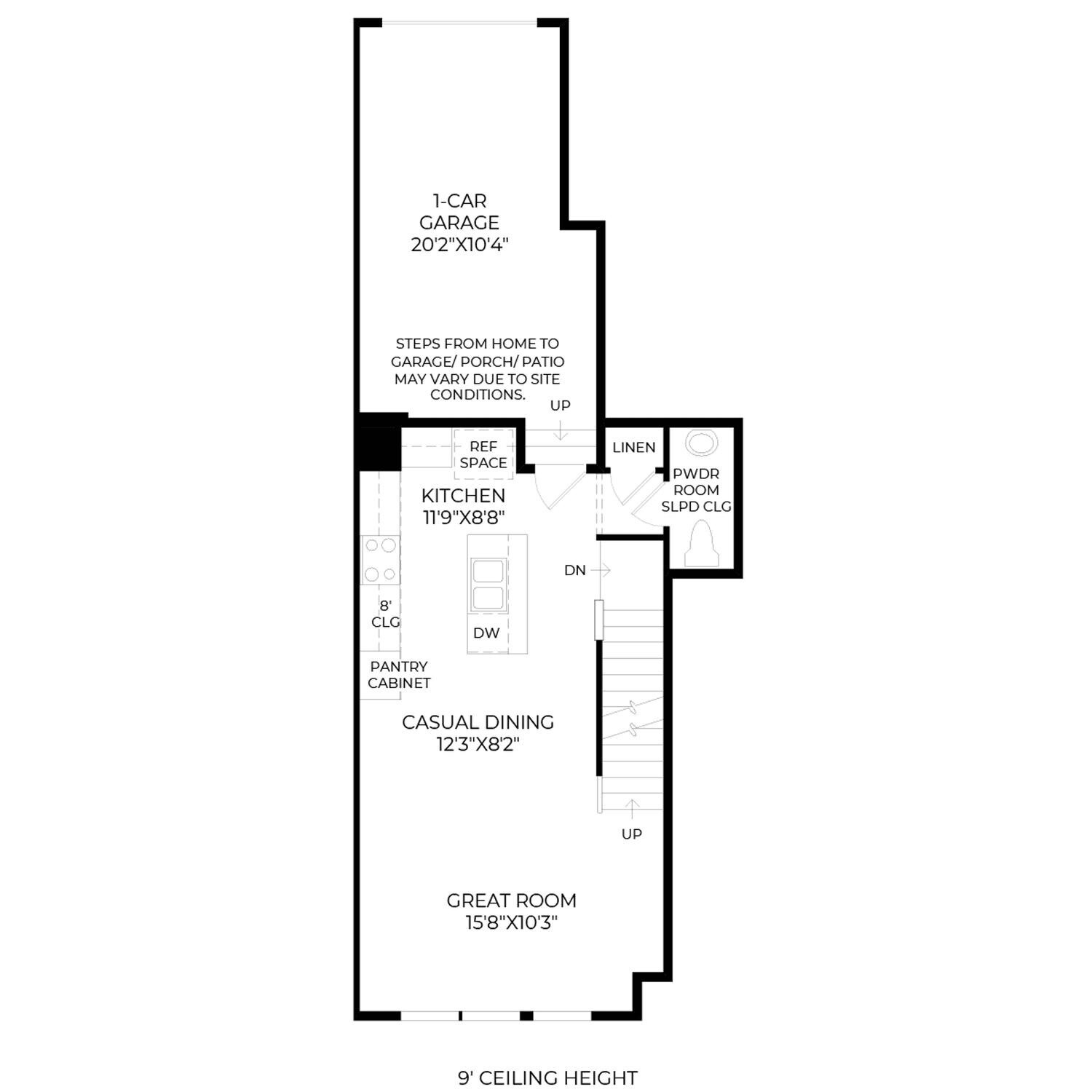 Main floor layout - 609 Brewster Aly