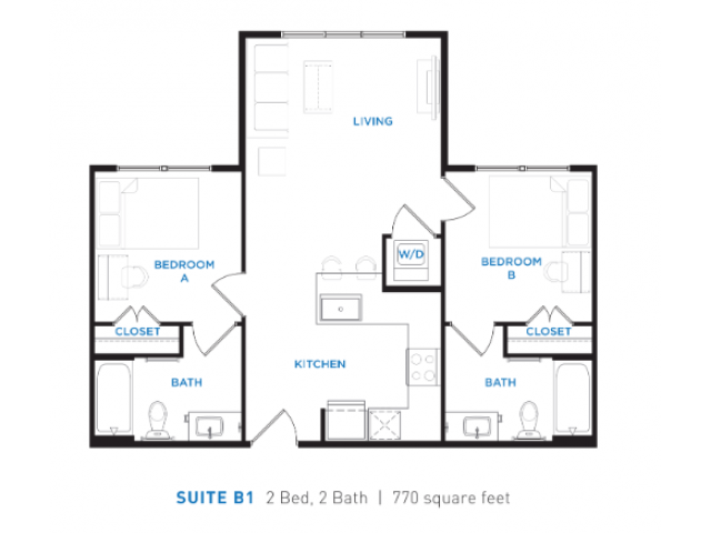 B1 770sq - Berkeley House | Student Housing