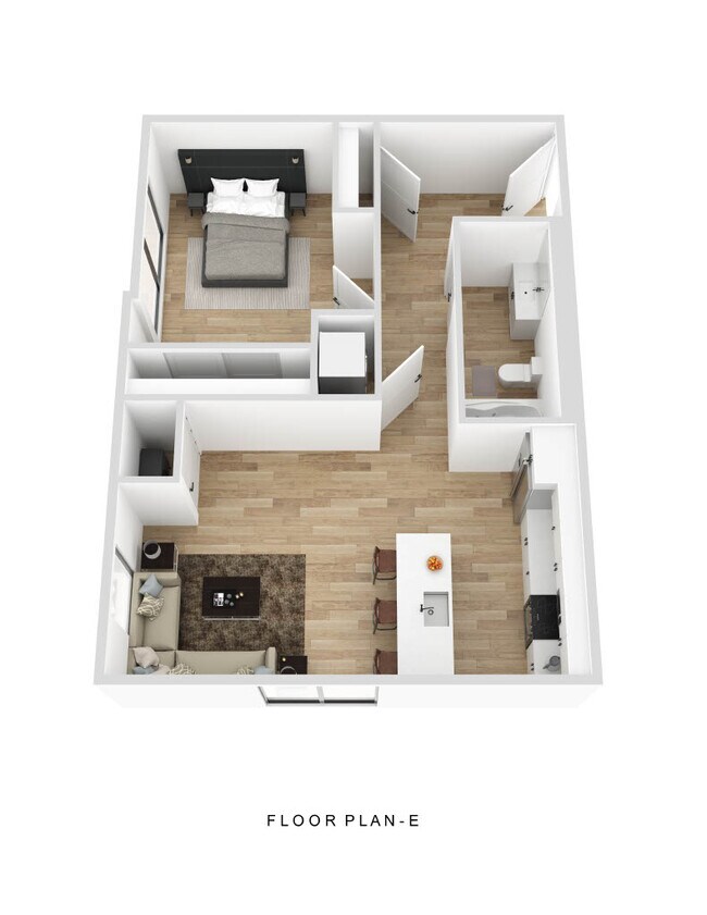 Floor Plan E - 1 Bed/1 Bath - Fuller Park Flats