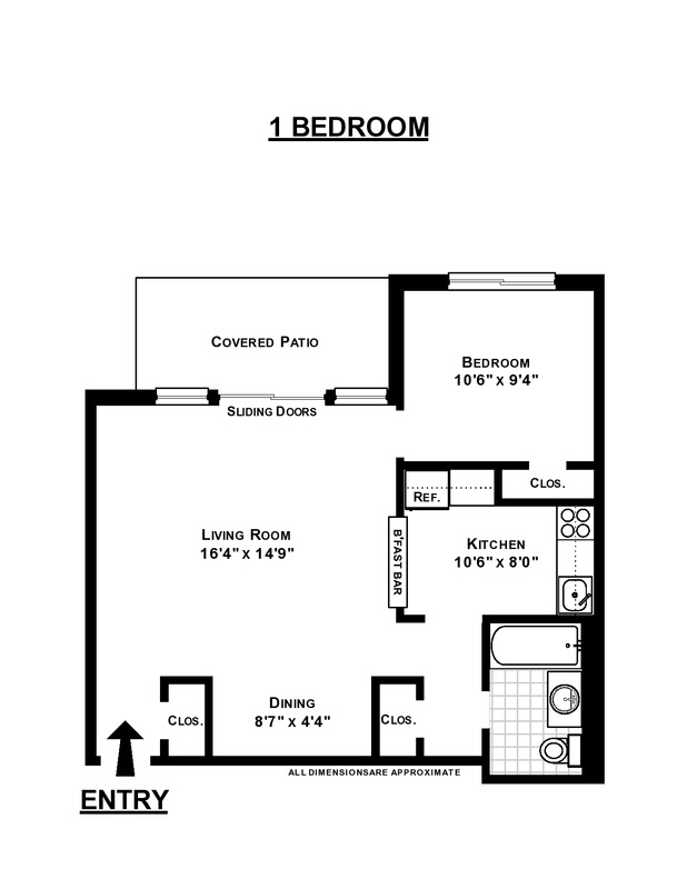 1BR/1BA - Village Green Apartments