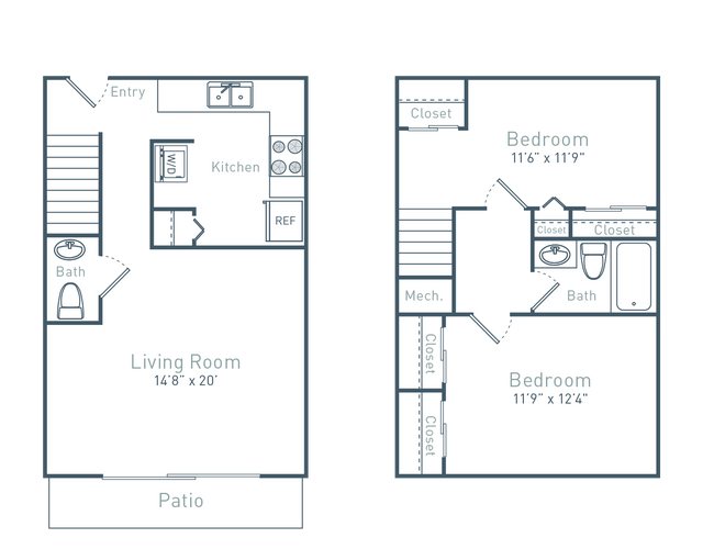 Floorplan - Buckingham Place Apartments