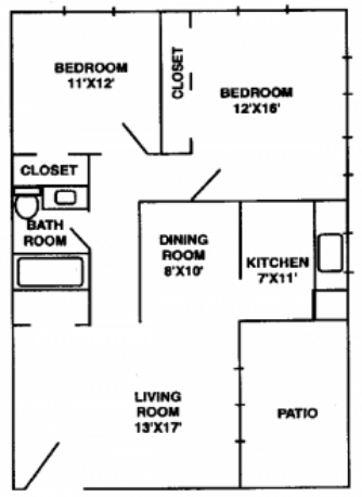 2BR/2BA - Liberty Knoll Apartments