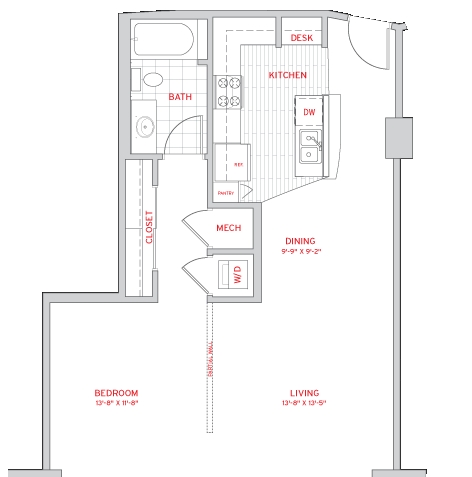 1BR/1BA - Solaire at the Plaza