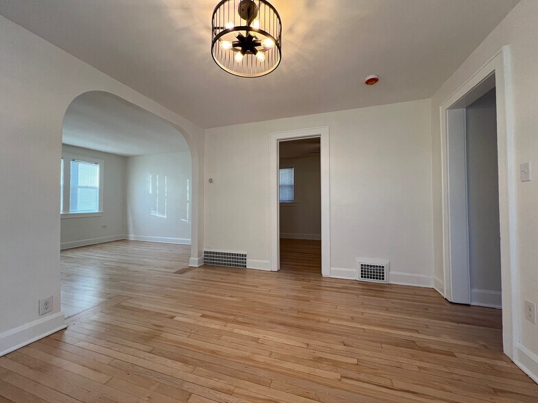 In dining room looking towards the living room and bedroom - 2706 E Morgan Ave