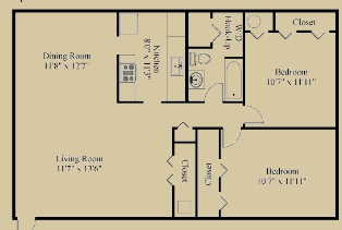 2BR/1BA - Garden Drive Apartments