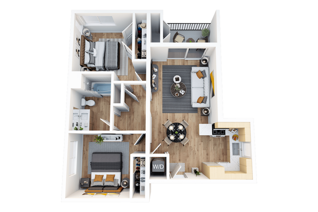 Floorplan - The Bay Apartment Homes