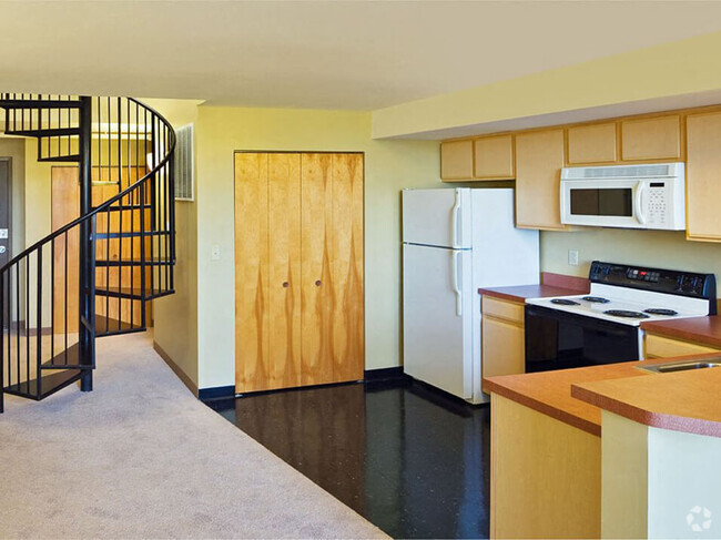 Spiral Staircase - The Brick Lofts at Historic West Tech