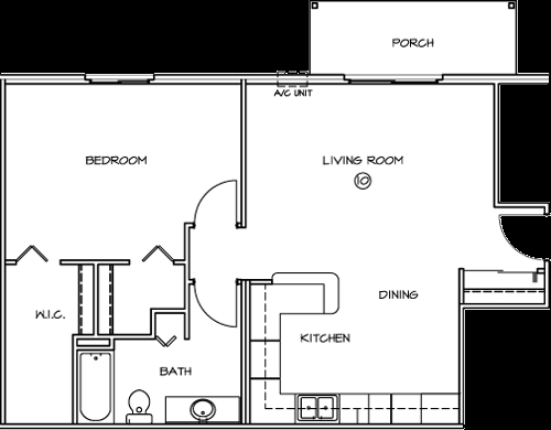 1BR/1BA - De Pere Apartments