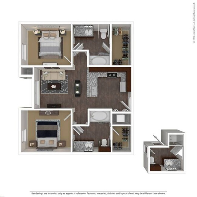 Reveille | Two Bedroom - Cherry Street | Student Housing