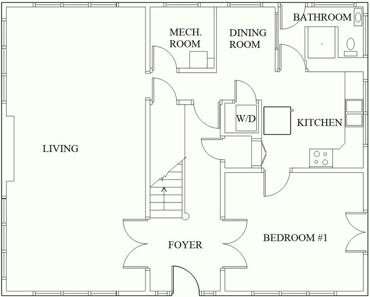 Main floor plan - 302 E 7th St