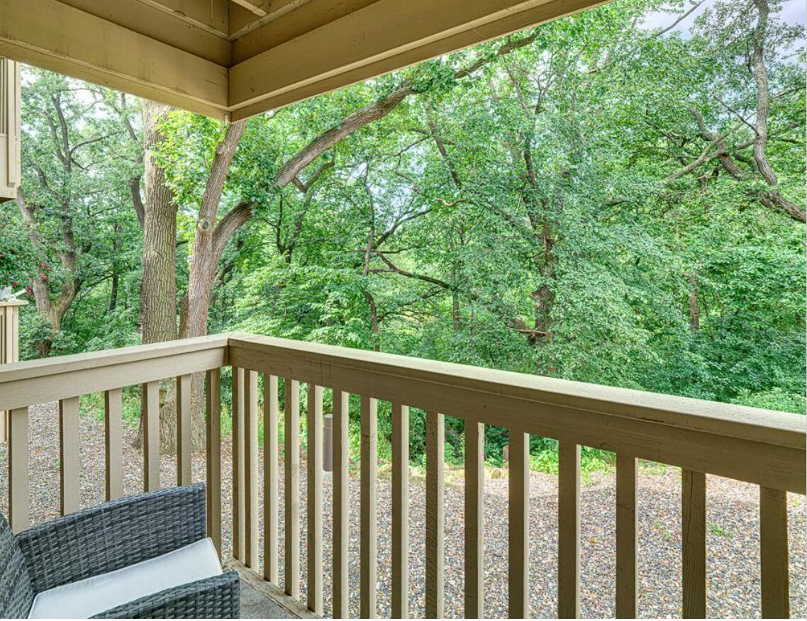 Condo Deck - Facing Woods & Rive - 9400 Old Cedar Ave S