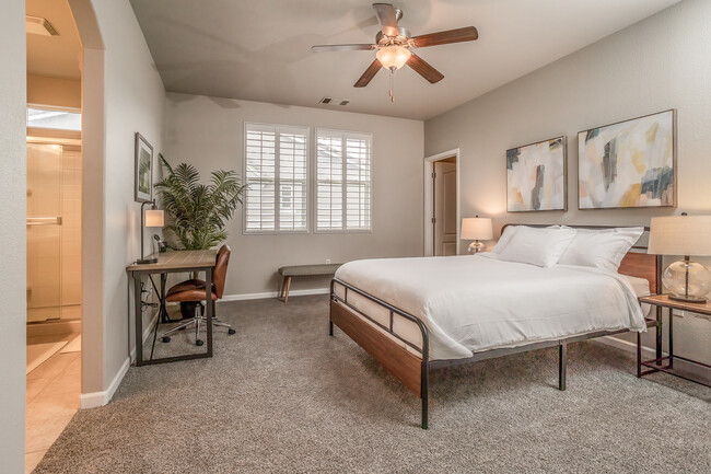 Master bedroom with walk in closet and ensuite bath - 373 N Amedeo Ln