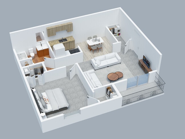 1BD 1 BA Standard - Hillbrook Apartments