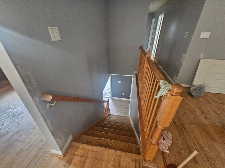 Stairs to basement - 852 Gray Fox Rd