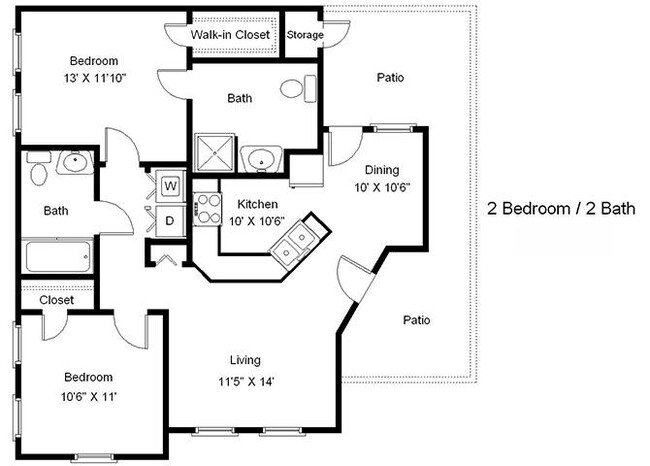 Floorplan - Lakeside Manor 62+ Apartments