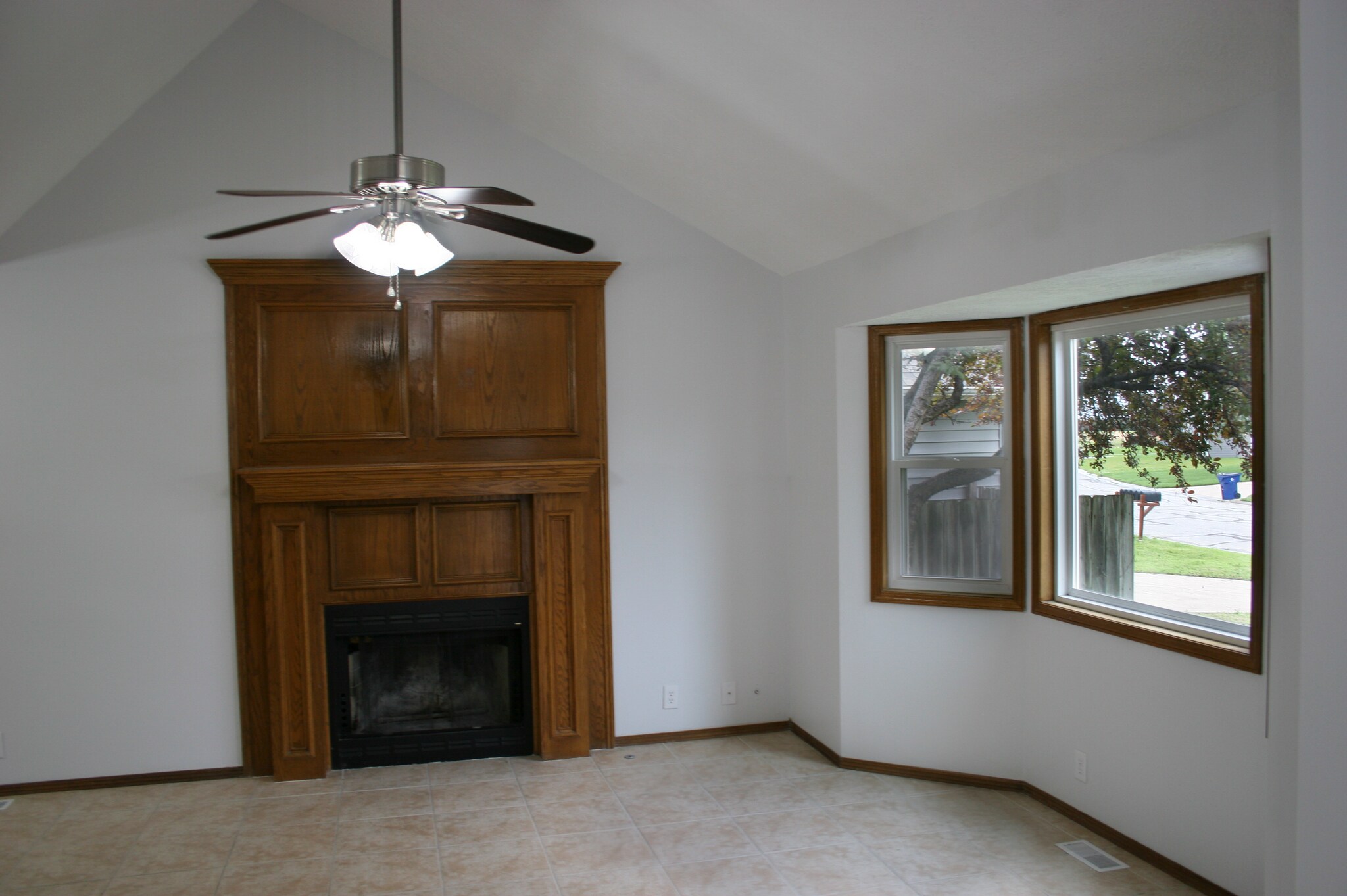 Living Room Fireplace - 8918 E Hurst St