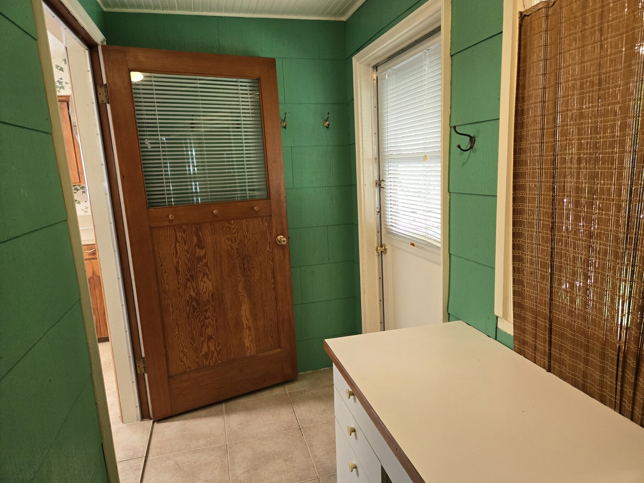 Enclosed Back Porch, kitchen door L /deck door R - 4005 N 24th St